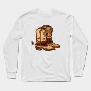 Cowboy Boots ,Western Long Sleeve T-Shirt